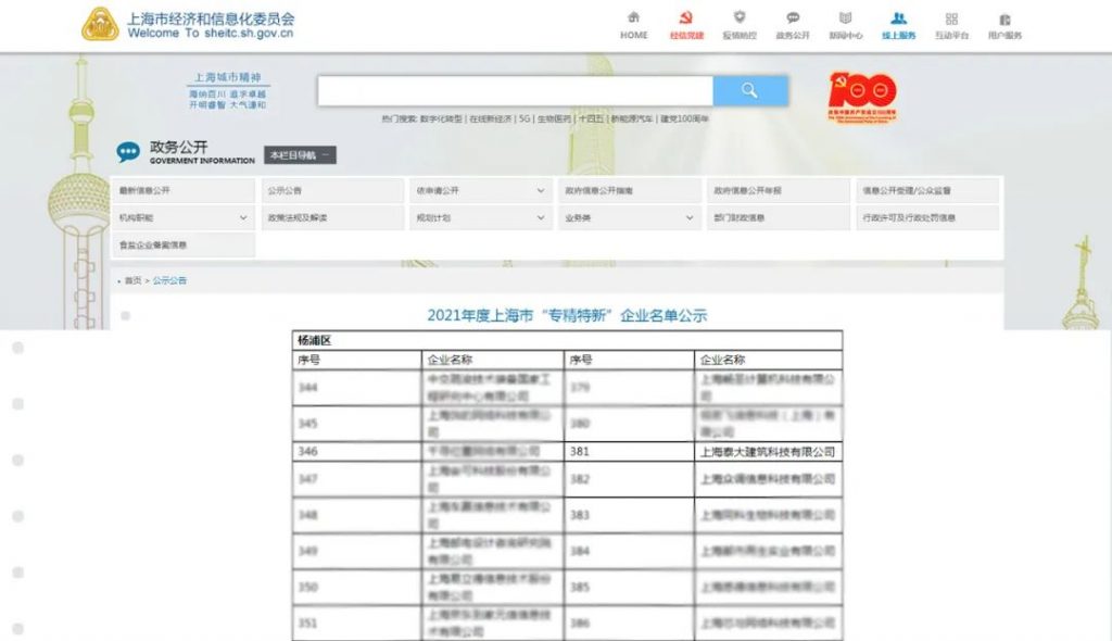 喜訊 | 泰大入選2021上海市“專精特新”企業(yè)插圖 泰大創(chuàng)新“專精特新”企業(yè)